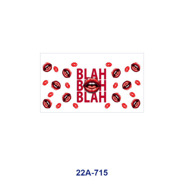 oly-6edc48563d7d44c711d9edab527fdd4d Wholesale 5pcs Retro Street Pop Lip Print Lipstick Cherry Rose Strawberry Bold Slogan Mixed Decor Prints 16oz Cup UV DTF Wraps