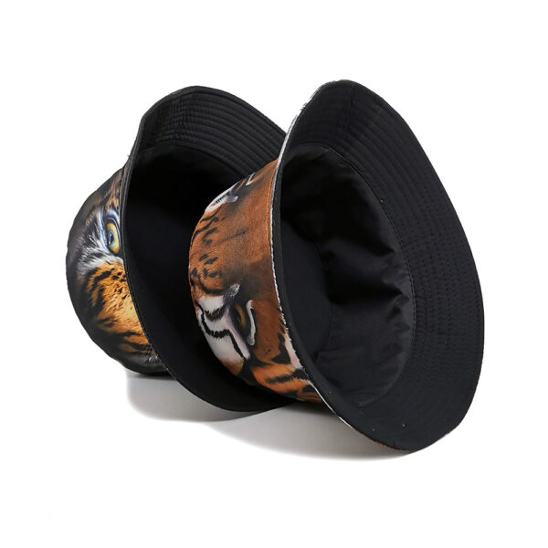 Wholesale Chic Tiger Print Reversible Fisherman Hat Summer Sunscreen Fashion Accessory for Resale