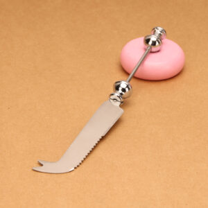 Stainless steel coarse tooth cheese knife / Silver