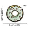 Wholesale Colorful Donut Embroidered Patch Polyester Thread Chic Clothing Decoration for Kids
