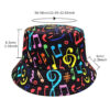 oly-6f011f9df3f571d1ea386f76dd0ad3de Wholesale Musical Note Pattern Bucket Hat Retro Sun Protection Unisex Double Sided Wear