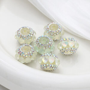 Custard / 20mm love cat eye lantern beads