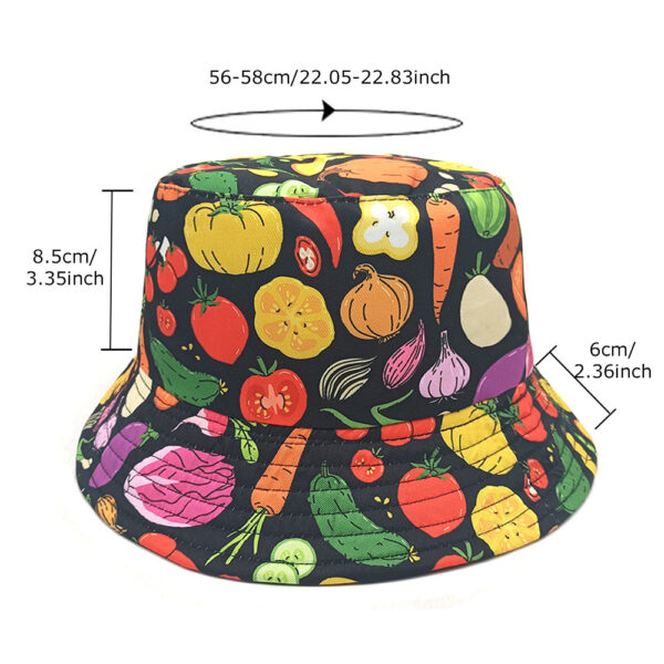 oly-6f1425601d778d798eff1d6efb299a37 Wholesale Fashion Vegetable Print Fisherman Hat for Women Sun Protection Casual Outdoor Hat