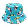 Wholesale Trendy Double Sided Shark Pattern Bucket Hat for Women Sun Protection