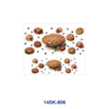 Wholesale 2/4/8pcs Gourmet Pastry Dessert Print Mini Cup Keychain Sticker