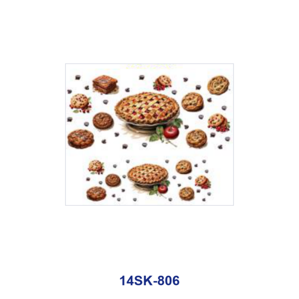 Wholesale 2/4/8pcs Gourmet Pastry Dessert Print Mini Cup Keychain Sticker