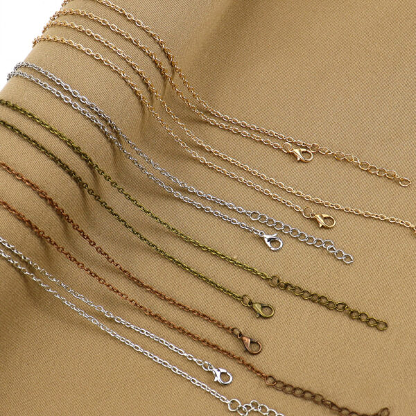 oly-6f602bc7557b6bf9c447d7f5785ac845 Wholesale Electroplated Iron O-Shape Chain Necklace for DIY Jewelry Making