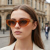 Wholesale Retro Cat Eye Oval Sunglasses UV400 Sun Protection Fashion Accessory