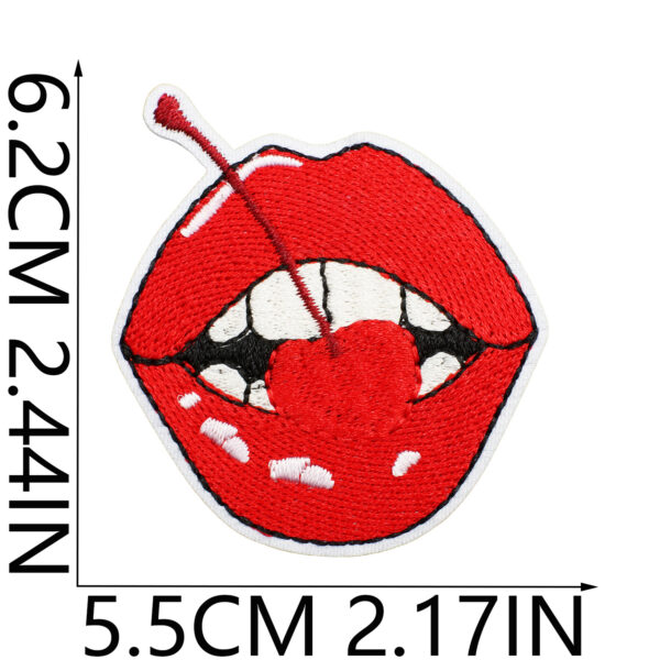 oly-6f74962d2357072b623eda278f8924ce Wholesale Cherry Embroidered Patch Decorative Iron-On Applique Fashion Accessory Gift