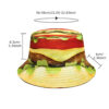 Wholesale Hamburger Pattern Fisherman Hat Double Sided Sunscreen for Resale
