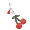 Wholesale Rhinestone Cherry Keychain with Tassel, Fashion Decorative Bag Charm, Boutique Resale Gift