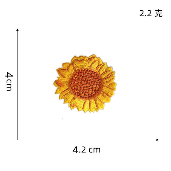 oly-6fa32cba2d6985fc760b95343a08fdd2 Wholesale Embroidery Sunflower Patch 10 Pcs DIY Clothing Sticker Trendy Gift