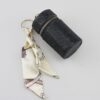 Wholesale Purple PU Rhinestone Cylindrical Lipstick Bag Charm Trendy Fashion Accessory for Women