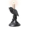 Wholesale Gothic Halloween Owl Candlestick Table Top Decorative Resin Craft Ornament for Party Gift Resale