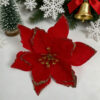 oly-6fcda14e8aa7f76158b4cea9994b86a4 Wholesale European Style Red Christmas Flower Hanging Ornaments for Festive Home Decor