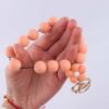 oly-6fcf3ae66e64be4432293717b32fd460 Wholesale Pink Silicone Cartoon Flower Beaded Wristband Keychain Boutique Jewelry Accessory