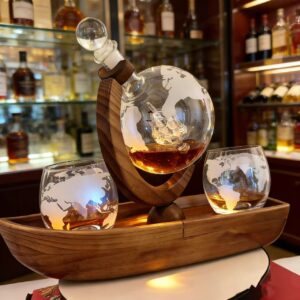Wholesale High Borosilicate Glass Rotating Globe Weather Bottle Home Decor Resale