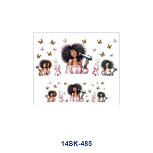 oly-6fe07c53ee21d627c32b0cff65d88fe9 Wholesale 2/4/8pcs Black Girl Art UV DTF Mini Cup Keychain Stickers