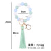 oly-6feaf00186ec13409d409225d0c8f666 Wholesale Silicone and Wood Wrist Keychain Pendant European Style Green Key Ring Fashion Accessory for Birthday Gifts