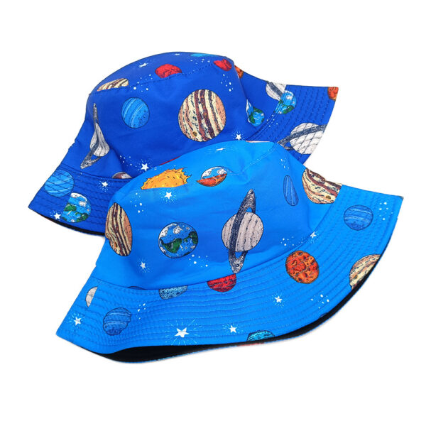 Wholesale Planet Pattern Fisherman Hat Double Sided Sun Hat for Women Fashion Accessory