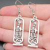 Wholesale Ancient Egyptian Hieroglyph Pendant Earrings with Eye of Horus Gold Tone Alloy Jewelry