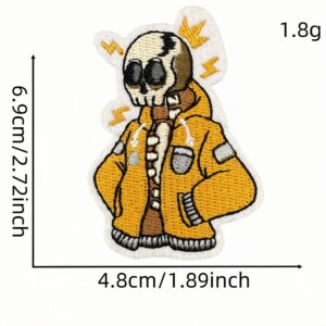 Cartoon skull cloth sticker 1 #