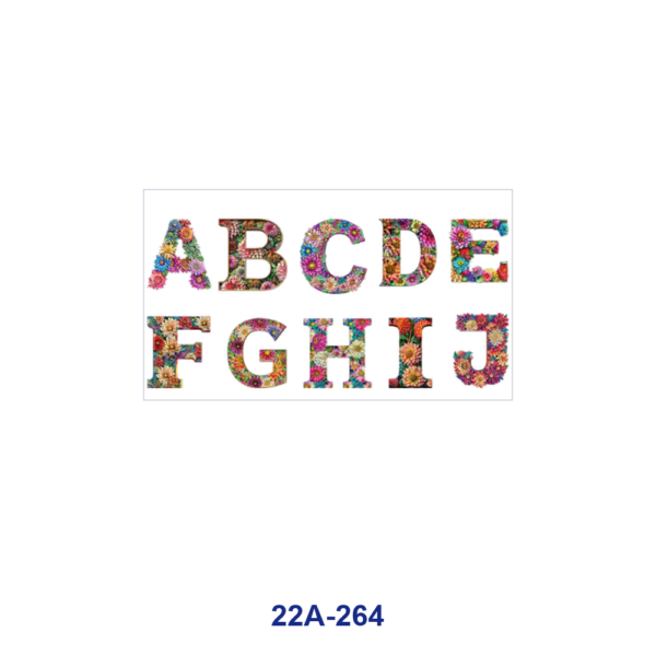 oly-70559c74d3e94c4fd9cda5523cd4550f Wholesale 5Pcs Vibrant Floral Filled Alphabet Number Handcraft Art Mixed Decor Prints 16Oz Cup UV DTF Wraps