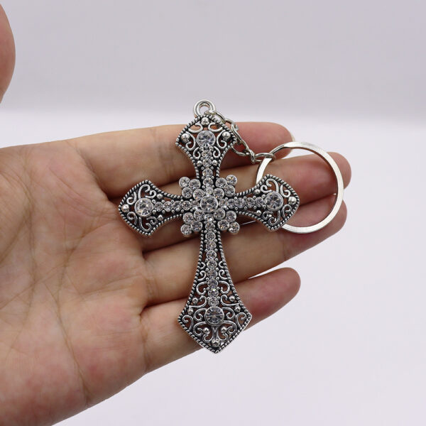 oly-705a4eb9182ce1bb579ef4267ea1f346 Wholesale Rhinestone Cross Keychain Pendant Boutique Resale Car Key Accessory