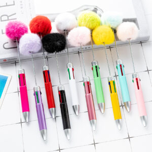 oly-705ddcbba7a5e04afce359a16820a1ab Wholesale Trendy Cartoon Fur Ball Bead Press Pen for DIY Journaling Stationery Boutique Resale