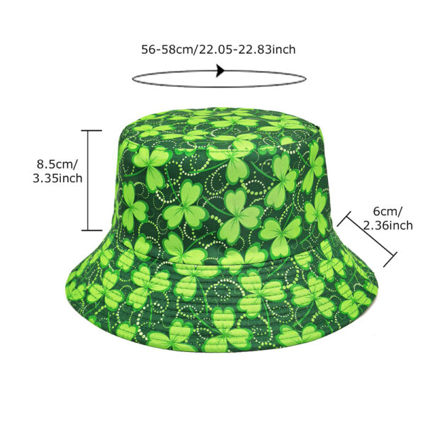 Wholesale Chic St. Patrick's Day Shamrock Print Fisherman Hat for Women