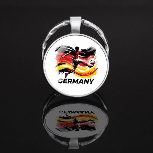 Wholesale Metal Flag Keychain Football Fan Bag Charm Decorative Accessory