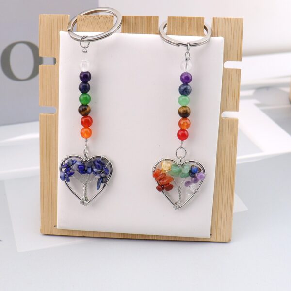 oly-70b58104c2419290c1475bd52e0a6bf5 Wholesale Metal Tree of Life Keychain with Colorful Crystals - Fashion Bag Charm and Car Key Accessory