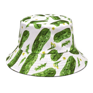 Wholesale Fashion Reversible Cucumber Print Bucket Hat Sun Protection Everyday Style