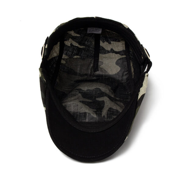 Wholesale Stylish Khaki Beret Summer Sunscreen Adjustable Cotton Linen Hat Boutique Resale
