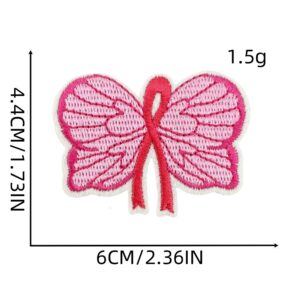 Pink ribbon cloth stickers 6#