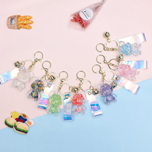 oly-70f690619e9f469b2ba5e834c9c40c8e Wholesale Trendy Glow in the Dark Dragon Bear Acrylic Keychain Car Hanging Accessory for Boutique Resale