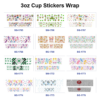 oly-71008aa7793a4c226bb1ffc045362040 Wholesale 8pcs Mixed Cute Designs 3oz Cup Stickers Wrap OLY Exclusive
