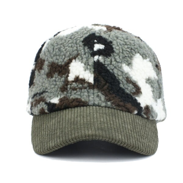 Wholesale Blue Camouflage Winter Baseball Cap Warm Corduroy Fashion Hat