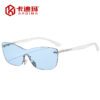 Wholesale Frameless Trendy Sunglasses UV400 Gray Lens Outdoor Sun Glasses Gift