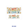Wholesale 8pcs Colorful Hand Drawn Figure Holiday Sport Maternal Letter Decor Mini Cup Keychain Sticker OLY Exclusive