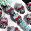 oly-71437b7d35a52993c3a31bba554618e2 Wholesale Skull Crown DIY Beads Decorative Accessory Gift for Keychain Phone Chain