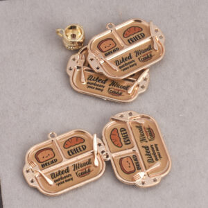 oly-7143b28a35a6e5ba99c5cccc45c084cc Wholesale Trendy Miniature Bread Plate Pendant Alloy Baking Paint Bag Charm DIY Keychain Accessory