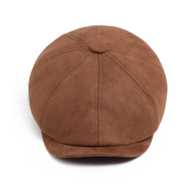 Wholesale Suede Octagonal Hat Retro Newsboy Cap Winter Warm Everyday Gift for Men Women