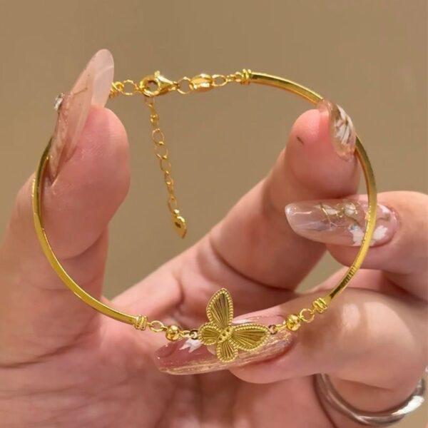 oly-715670245fc102a41c72a526fabe3c90 Wholesale Butterfly Retro New Chinese Style Couple Bracelet - Alloy Electroplated, Gift for Couples