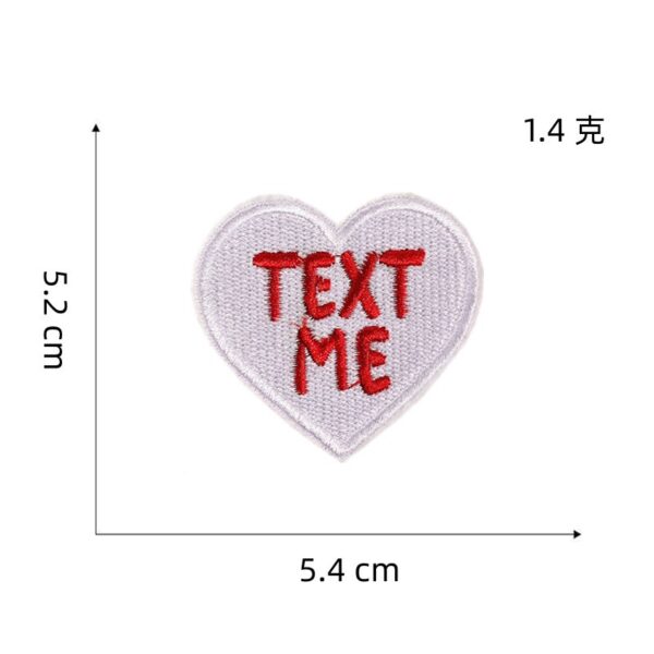 Wholesale Heart Shaped Embroidered Patch for Clothing Decorative Accessory Gift