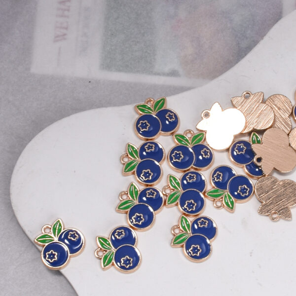 oly-716ad4fc5f777ee8aa55ed93842d7697 Wholesale Zinc Alloy Oil Drip Blueberry Fruit Pendant Bag Charm Keychain Accessory for Everyday Wear