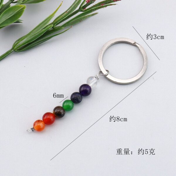 oly-716fad4057e23d88c4171ec50ae5d42c Wholesale Chic Colorful Stone Metal Keychain Pendant Fashion Accessory for Bags DIY