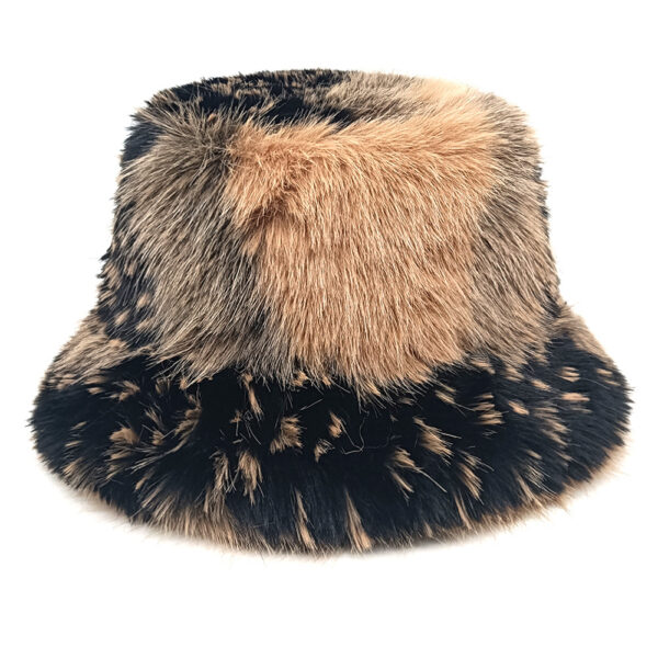 Wholesale Gradient Faux Fur Bucket Hat Winter Warm Fashion Accessory Gift for Women