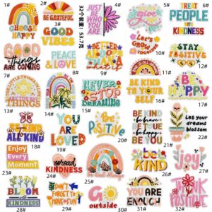 Colorful english cloth stickers set of 32 pieces