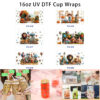 Wholesale 5pcs Fall Harvest Circus Theme Pumpkin Scarecrow Lion Giraffe Hot Air Balloon Tent Mixed Decor Prints 16oz Cup UV DTF Wraps
